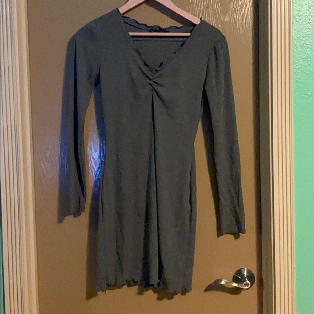 Tight fitting grey dress